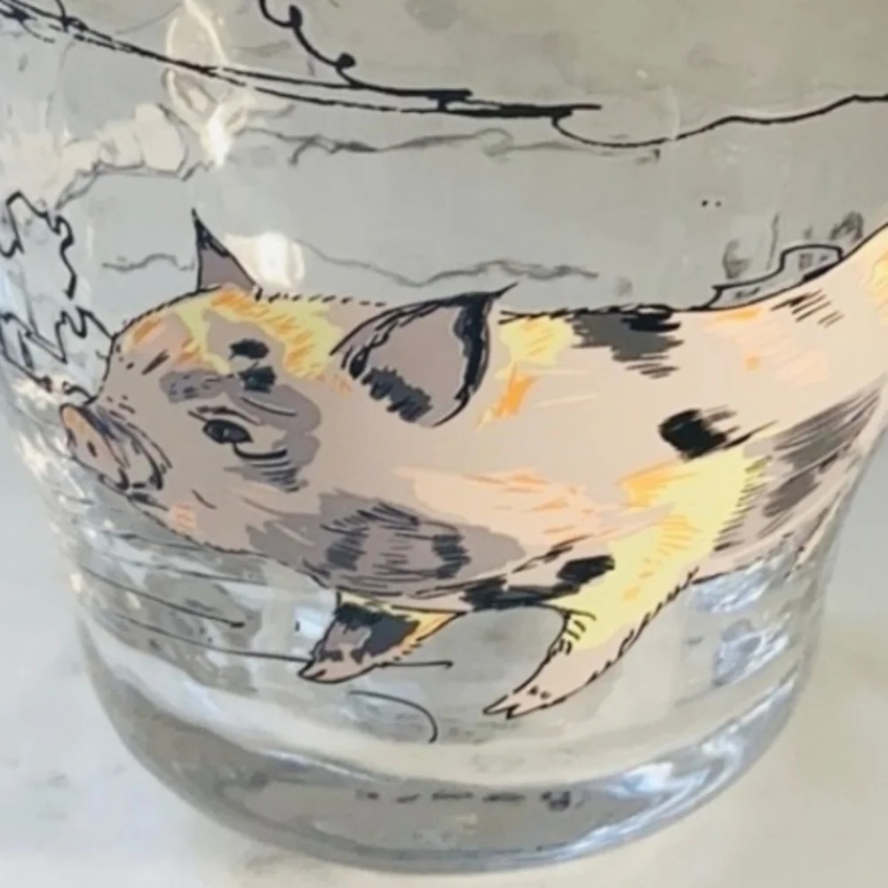 Anthropologie Genevieve Pig Juice Glass